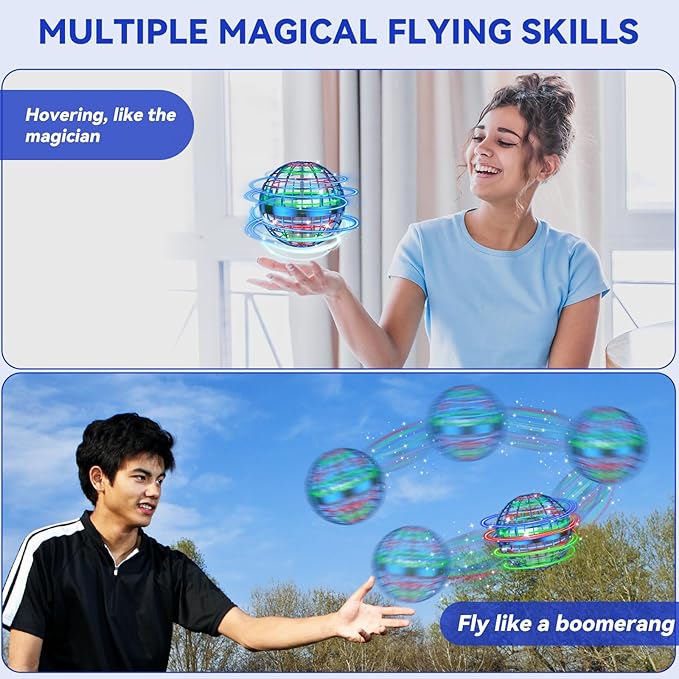 2025 AI Flying Orb Ball Toy, Cosmic Globe Boomerang Hover Ball Galactic Fidget Spinner, Cool Stuff Toys for 6 7 8 9 10 11 12+ Year Old Boys Girls Teens Indoor Outdoor Toys