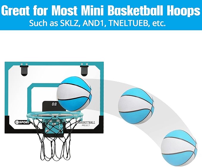 TNELTUEB Mini Basketball Replacement 8.5 Inch Pool Basketballs Ball Hoop Indoor Outdoor Toy, Fits All Standard Swimming Pool Basketball Hoop Pool Game Toy Water Games