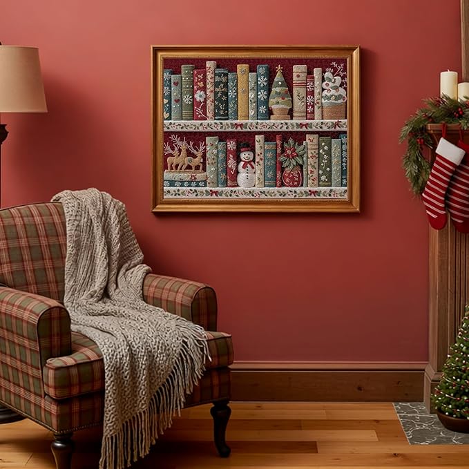 Holiday 1000-Piece Puzzle for Adults - Christmas Embroidery Book Collection Puzzle, Relaxing Jigsaw Puzzle, Fun and Challenging Jigsaw Puzzles, 26.65 x 19.25 in