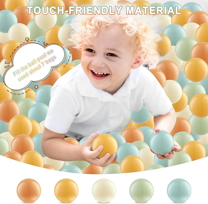 Clear Ball Pit Balls - Crush Proof Plastic Toy Balls for Boys and Girls