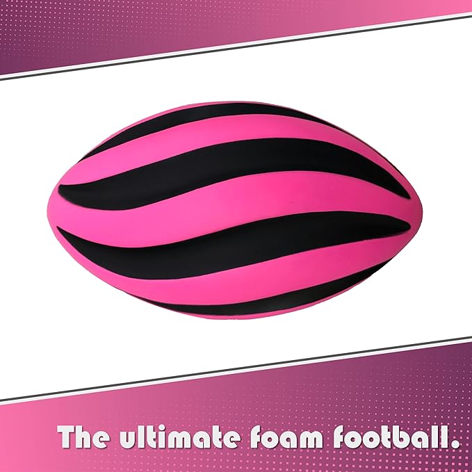 Spiral Foam Football - Soft Foam Football for Kids - 9 Inches - American Football - 1 Each
