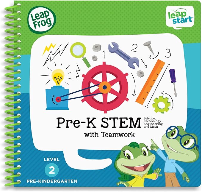 LeapFrog LeapStart Pre-Kindergarten Activity Book: Pre-K STEM (Science, Technology, Engineering, Math) and Teamwork (Requires LeapStart System)