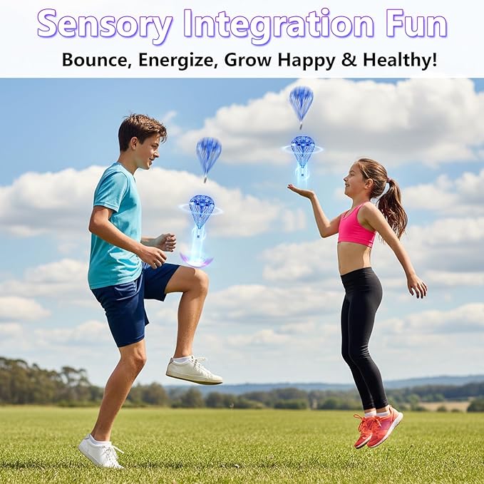 Tikduck 2026 Flying Bouncing Ball Toy - USB Rechargeable, Hand-Controlled with 3D Flips & Multi-Player Fun - Interactive Orb Toy for Kids, Teens & Adults - Indoor & Outdoor Play (Blue)