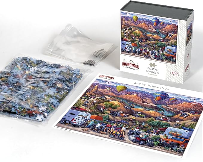 Red Rock Adventure by Boardwalk - 500 Piece Jigsaw Puzzle for Adults, Made in USA