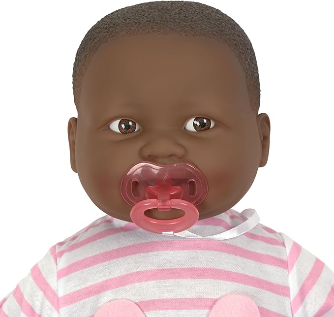 JC Toys ‘Lots to Cuddle Babies’ African American 20-Inch Purple Soft Body Baby Doll and Accessories Designed by Berenguer