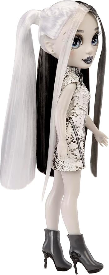 Rainbow High Shadow High Heather - Grayscale 11” Fashion Doll. Black and White Hair & Outfit & Handbag