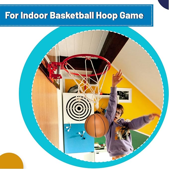 6" Mini Basketball for Mini Basketball Hoop, Beach Sand Pool Ball for Kids Adults, Suits for Over The Door Hoop, Replacement Balls for Indoor Outdoor Sport Game Gift with Pump, 3PCS (Orange)