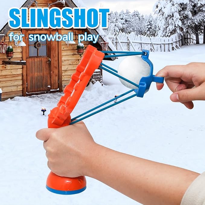 Snow Toys for Outside,Snowball Slingshot Top Snow Toys for Kids and Adult,Snowball Launcher&Maker for Snowball Fights with Comfortable Handle