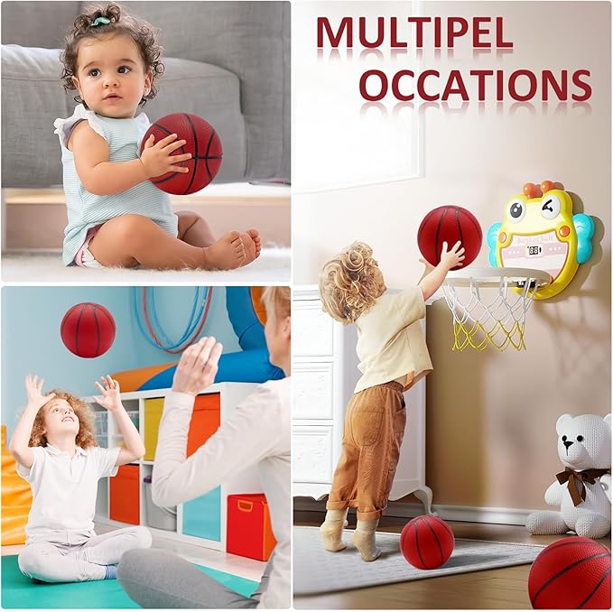 40Pcs 6" Inflatable Mini Basketball Balls Bulk Inflatable Small Basketball Set, PVC Small Basketballs for Over The Door Hoop Games Party Favors Indoor Outdoor Play Adults Kids Pool Beach