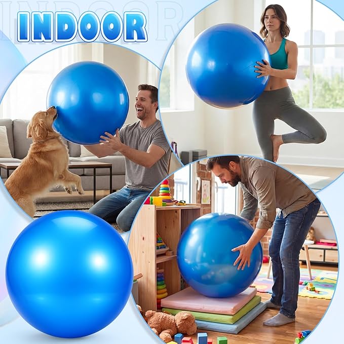 Lewtemi 16 Inch Jumbo Inflatable Playground Ball Marbleized Giant Large Rubber Kickball Four Square Bouncy Balls Giant Beach Dodgeball for Swimming Pool Sports Activities