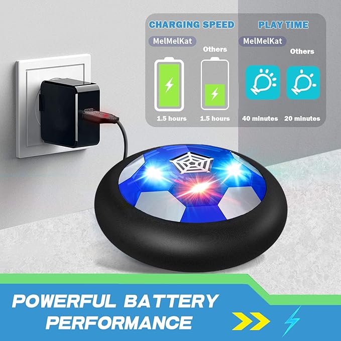 Kids Toys Hover Soccer Ball Rechargeable, Stocking Stuffers for Kids Indoor Games with Flashing Light for Christmas Halloween Birthday for Boys Girls Toddlers 3 -10 Years Old