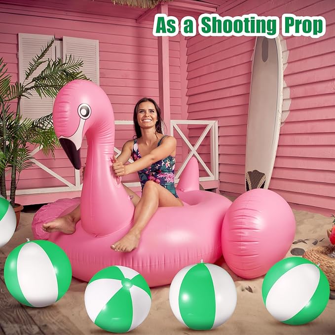 12 Pcs 16'' Beach Ball PVC Inflatable Ball Bulk Blow up Pool Balls for Swimming Pool Summer Hawaiian Tropical Theme Party Favors Decorations Favors Supplies