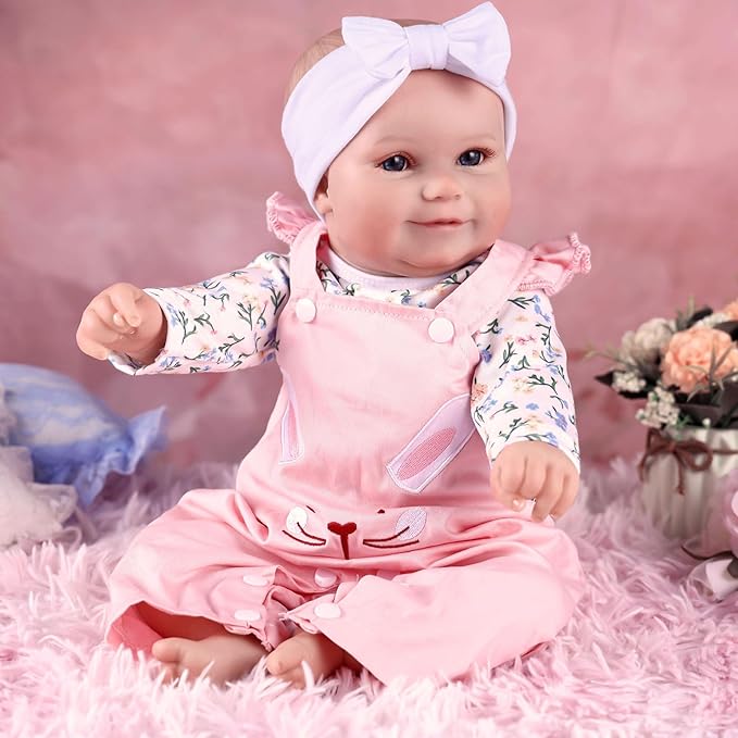 BABESIDE Reborn Baby Dolls, 20Inch Cute Soft Vinyl Realistic-Newborn Baby Doll Poseable Real Life Lifelike Baby Dolls w/Doll Accessories for 3+ Year Old Girls
