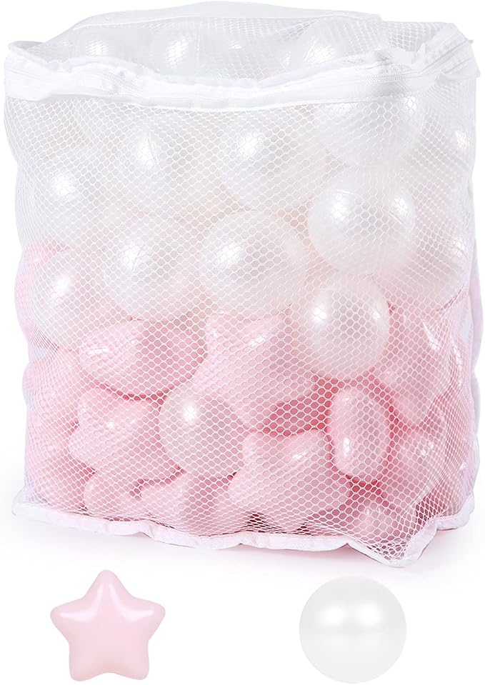 STARBOLO Ball Pit Balls for Toddlers Pack of 100 200 500 - BPA&Phthalate Free Non-Toxic Crush Proof Soft Plastic Balls for 1-5Years Old Toddlers Girl Kids Birthday Pool Playpen Tent Party