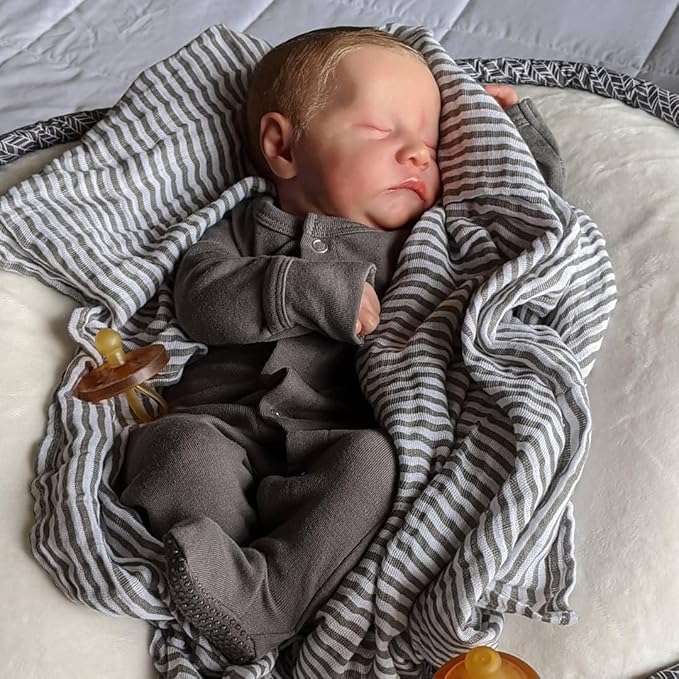 CHAREX Reborn Baby Dolls - 18 inch Realistic Baby Doll Boy Real Life Baby Dolls Lifelike Newborn Baby Real Looking Birthday Gift Toy with Full Accessories for Age 3+