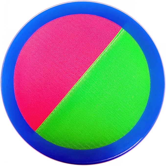 AppleRound Toss and Catch Velcro Ball Set (Hook and Loop), Kids Outdoor Games, Beach Toys, Backyard Sports, Paddle Ball Games (Pack of 2 Paddles and 2 Balls)