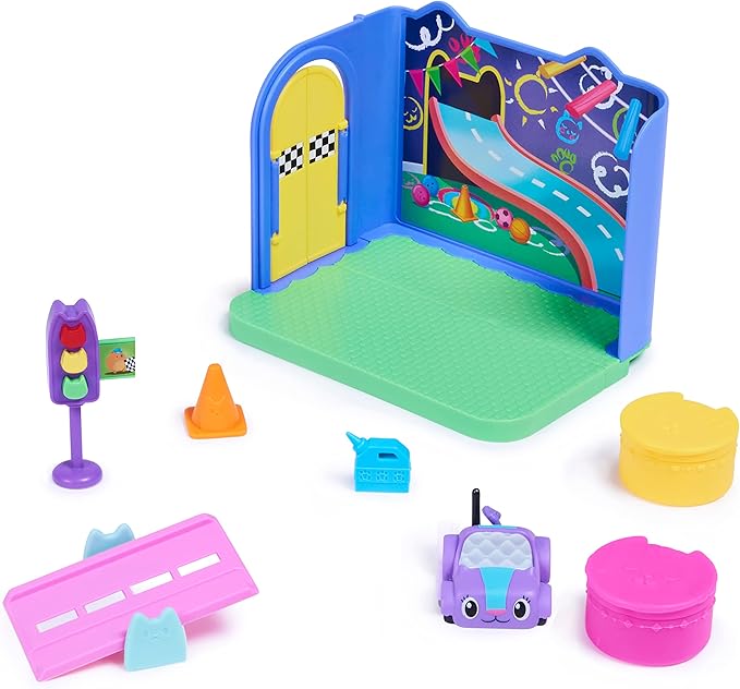 Gabby's Dollhouse, Carlita Purr-ific Play Room with Carlita Toy Car, Accessories, Furniture and Dollhouse Deliveries, Kids Toys for Ages 3 and up
