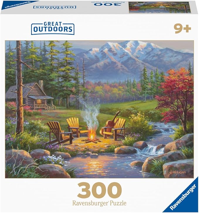 Ravensburger Riverside Livingroom Puzzle - Part of Great Outdoors Series | Unique 300 Piece Challenge for Adults | Softclick Technology Eco-Friendly Materials