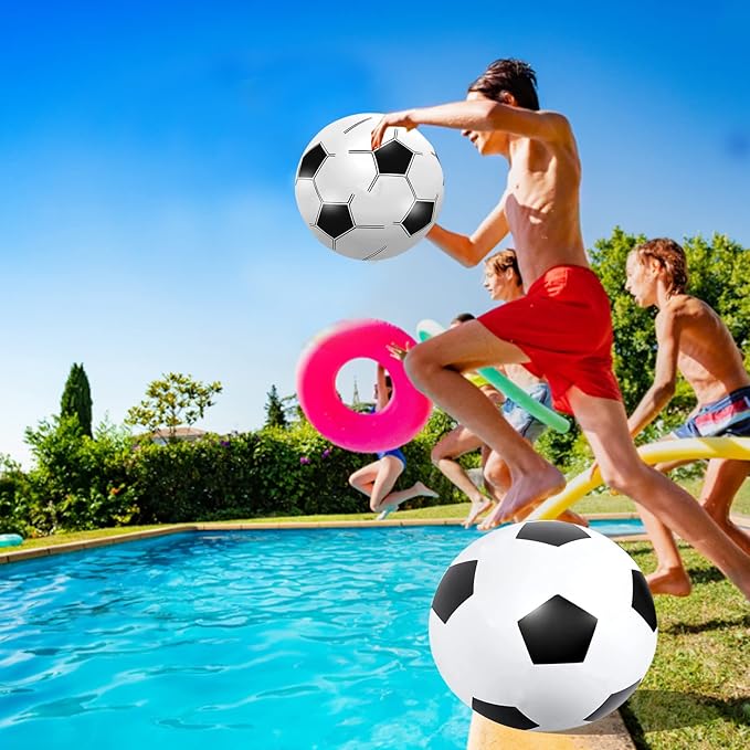 Beach Balls 3Pack - 27" Inflatable Soccer Balls Giant Inflatable Balls, Jumbo Pool Toys Beach Soccer Balls Summer Party Favors Swimming Pool Ball Outdoor Water Game Party Supplies