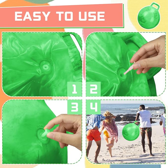 Kids Bouncy Hopper Ball with Handle Jumping Hopping Exercise Balls for Toddlers Boys Girls Indoor Outdoors Sports School Games Exercise Gifts(18 Inch,Marbled Green)