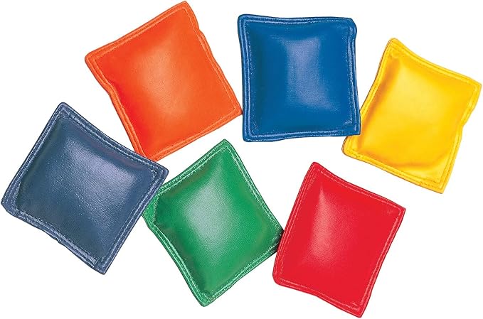 Champion Sports Bean Bags (Pack of 12), 6-Inch, Green/Orange/Purple/Royal Blue/Red/Yellow