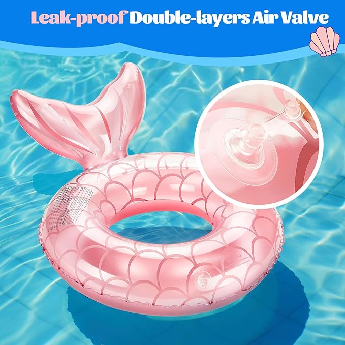 MoKo Inflatable Swimming Ring, Cute Pool Float Tube Decorations Swim Tubes Outdoor Pool Beach Water Floats Party Supplies Floaties