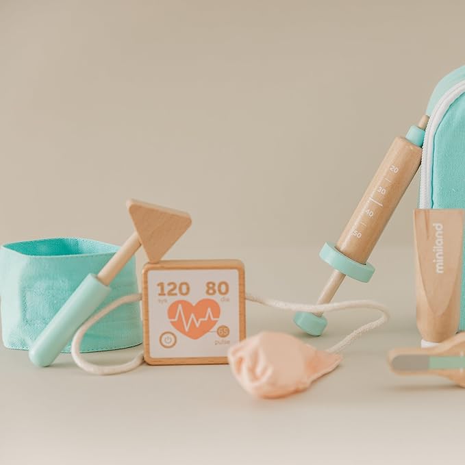 Miniland Doll Wooden Medical Set - Quality, ECO, Imaginative