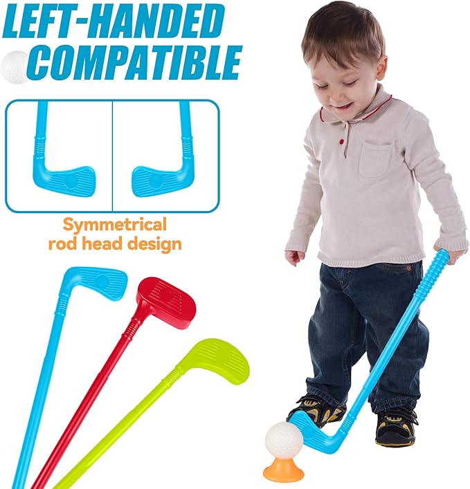 Liberry Toddler Golf Set with Cart, Plastic Golf Clubs & Balls for Kids Ages 1 2 3 4 5, Indoor Outdoor Sports Toys Birthday Gift for Boys & Girls