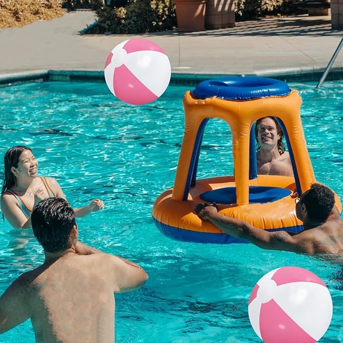 6 Pack Beach Balls, Large Inflatable Beach Balls Bulk, for Parties, Beach, Pools & Play