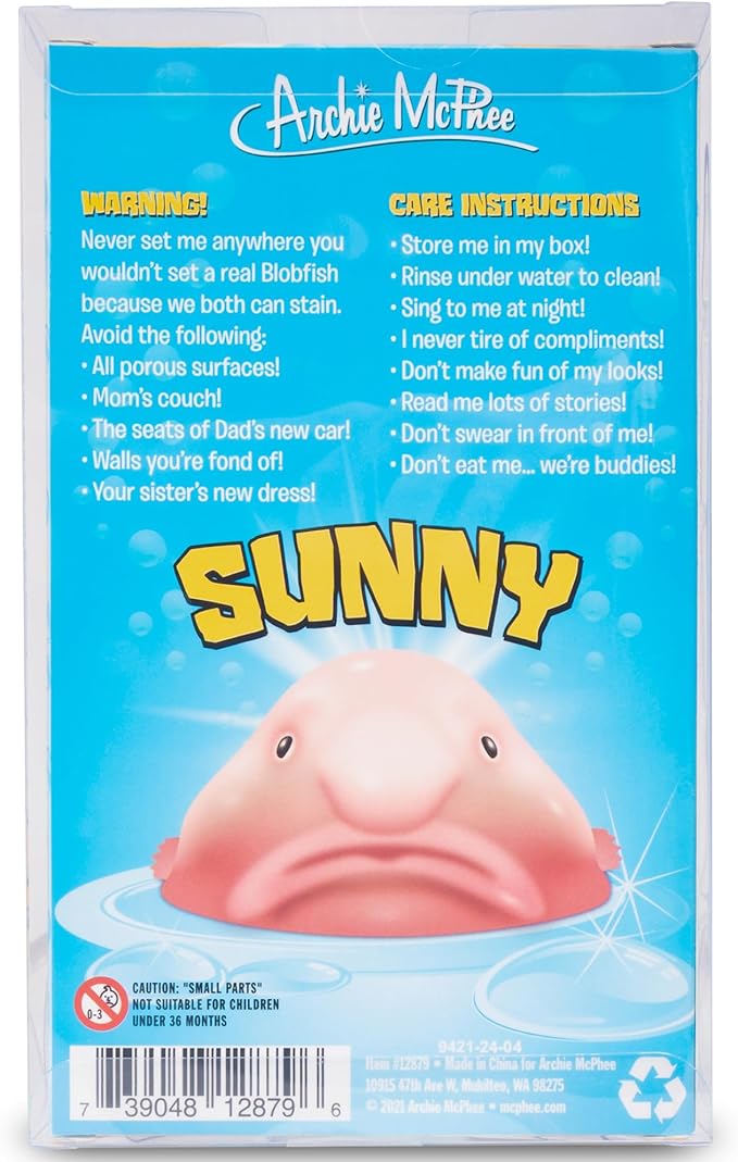 Accoutrements Sunny The Blobfish - Novelty Toy- Squishy Toy