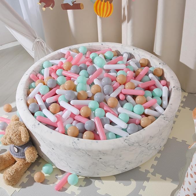STARBOLO Ball Pit Balls for Kids -Pack of 150 200 500 Colorful Ball Pit Balls Crush Proof Plastic Toy Balls for Toddlers Ball Pit, Ball Pit Play Tent, Baby Pool Water Toys