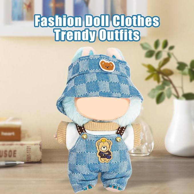 Clothes for Lububu 17cm Dolls(NO Doll) Outfit with Accessories Suit Cute Stylish Dress Up Set Easter Gifts