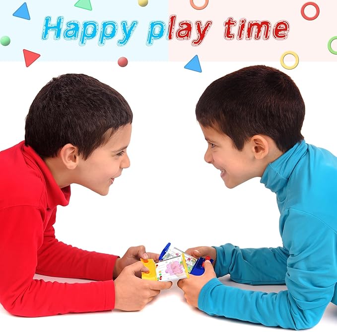Gejoy 4 Pieces Water Games Handheld Easter Basket Stuffers for Kids Water Ring Toss Handheld Game Mini Retro Pastime Car Toys Fidget Autism Toys for Easter Children Boys Girls Birthday(Modern Style)