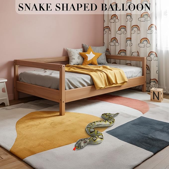 Inflatable Snakes for Pool, 4 Pcs Blow Up Fake Snakes Animals Pool Floats, Large Inflatable Fake Snake for Garden Pools Lawn Plants Party Favors Halloween Decoration, Prank Keep Ducks Out