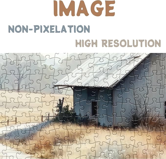 Fall Farmhouse Landscape Puzzles for Adults 1000 Pieces, Countryside Scenic Autumn Jigsaw Puzzles, Beautiful Art Puzzles
