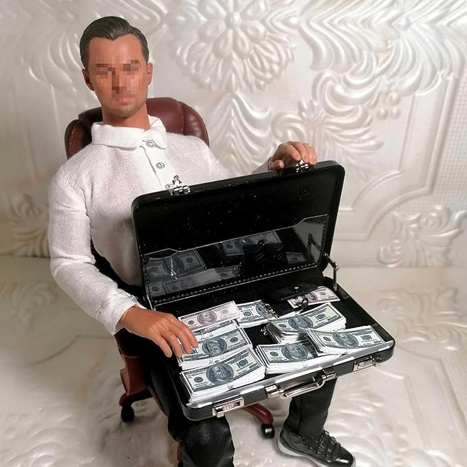 5 Styles 500 Pieces Miniature Money Mini Money Model for 1/6 Scale Doll Accessories,Miniture Dollhouse Scene,Mini Props Tiny Money Five Dollar Bills for Figure Accessories,Tiny Collectibles (Set B)