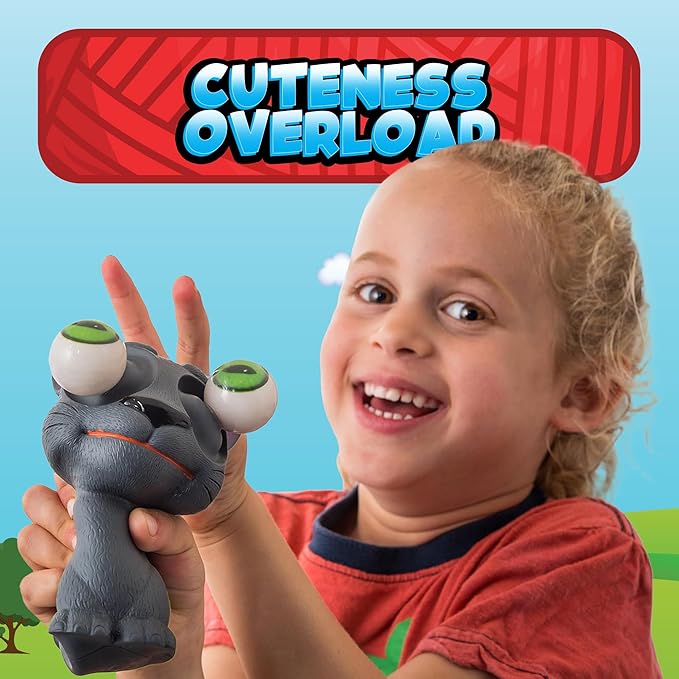 IPIDIPI TOYS Flippy Kitten Squishy Eye Popping Cat - Squishy Toys for Trick or Treat - Fun Fidget Toy, Easter Basket Stuffers for Kids