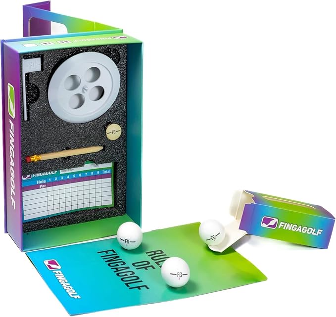 Fingagolf Indoor Golf Game Realistic Golf for Home, Office, or Travel – Unique Gift for Golfers of All Ages