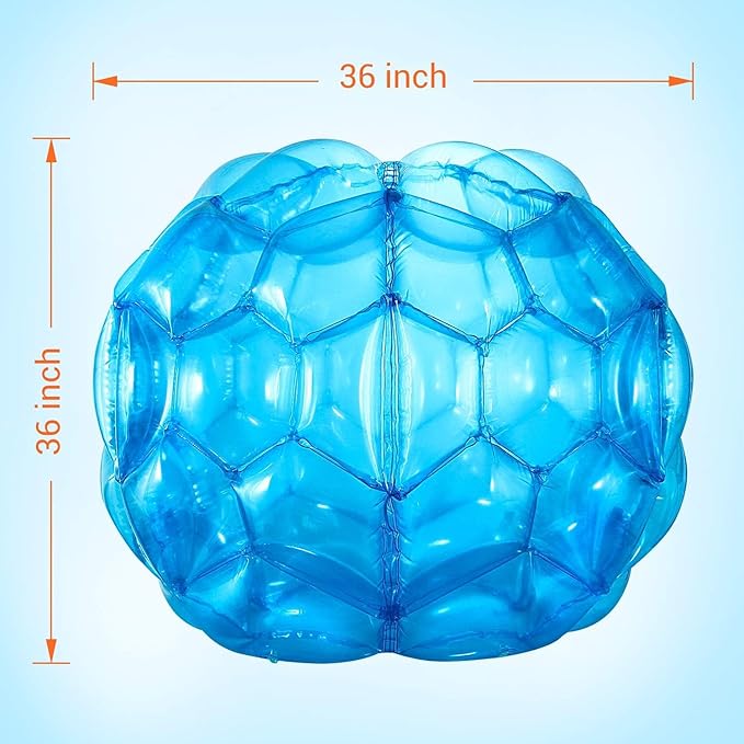 Theefun Bumper Balls 2 Pack 36-inch PVC Inflatable Sumo Ball Durable Body Bubble Soccer Giant Human Hamster Knocker Body Zorb Ball for Kids and Adults Dark Blue
