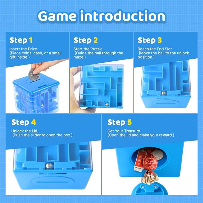 2 Packs Money Maze Puzzle Boxes, Money Gift Boxes for Cash Pop Up, Money Puzzle Box for Cash Gift Kids Adults