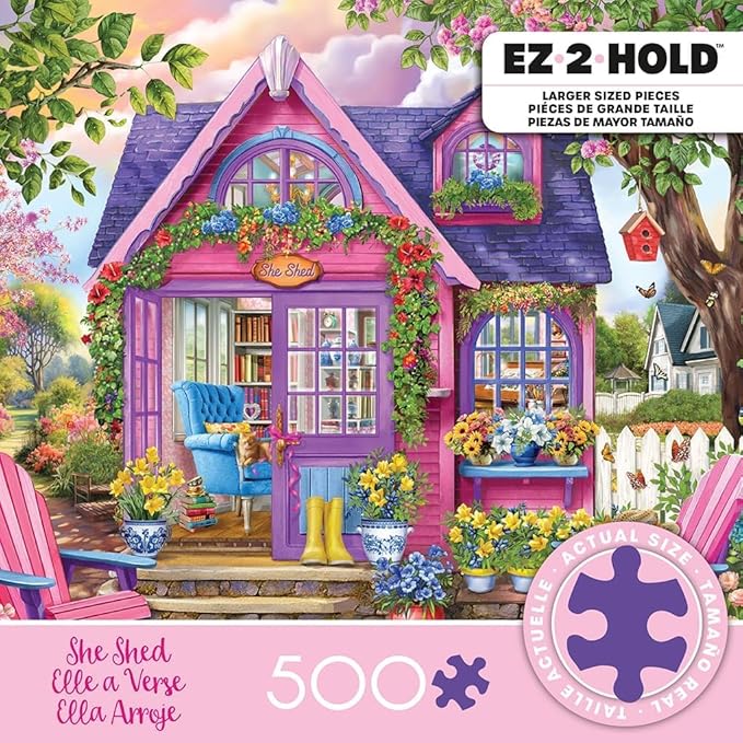 Ceaco - Chris Bigelow - She Shed - 500 Larger Sized Piece Jigsaw Puzzle