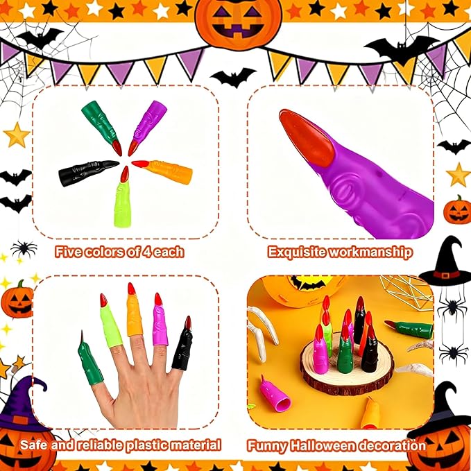 (70Pcs Halloween Ghost Fingers)
