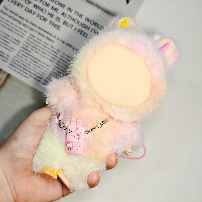 3pcs Doll Accessories Set Included Pink Knitted Bag, Camera Charm & Water Charm for Doll, Dress Up Accessories for 17cm Doll, Mini Costume Supplies
