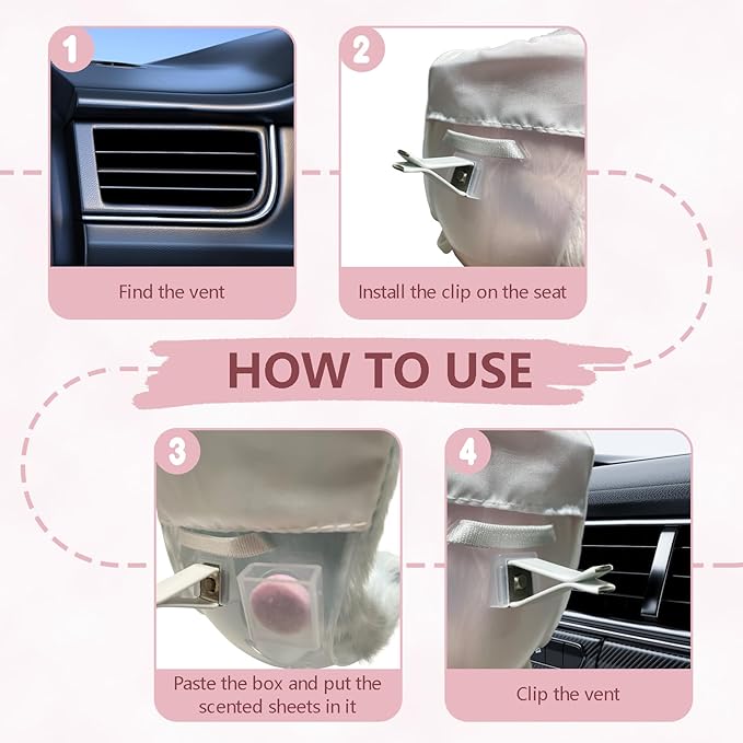 Doll Car Seat for 3–8 inch Figures, Fits Character Plushes, Blind Box Dolls & Vinyl Collectibles, Includes Air Vent Clip & Desktop Stand, Cute Car Ornament for Collectors (Red Ombre)