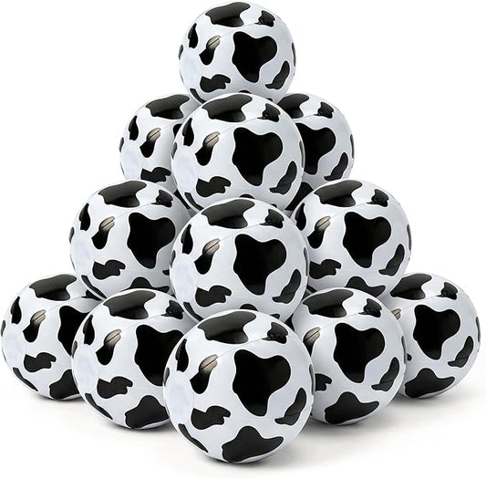 12 Pack Beach Ball Set, Reusable Colorful Inflatable Ball with Vacuum Storage Bag for Pool Party, Beach Games