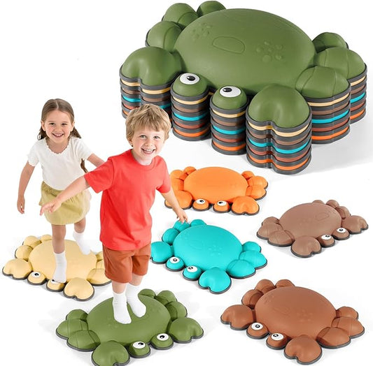 TOPNEW Stepping Stones for Kids, Non-Slip Balance Stepping Stones for Promoting Children's Coordination Skills, Toddler Stepping Stones Obstacle Course for Kids Age 3 4 5 6 7+