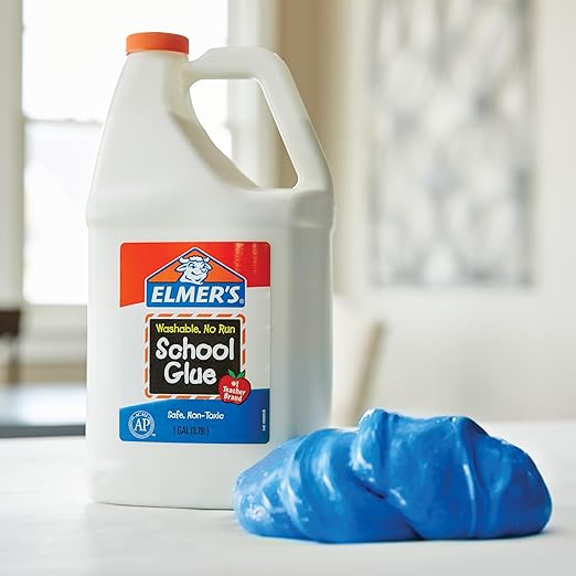 Elmer's White Liquid School Glue, 1 Gallon, Safe, Washable, 1 Count, - #1 Teacher Brand, Bulk Arts & Crafts, Projects, Classroom Supplies, Great for Making Slime