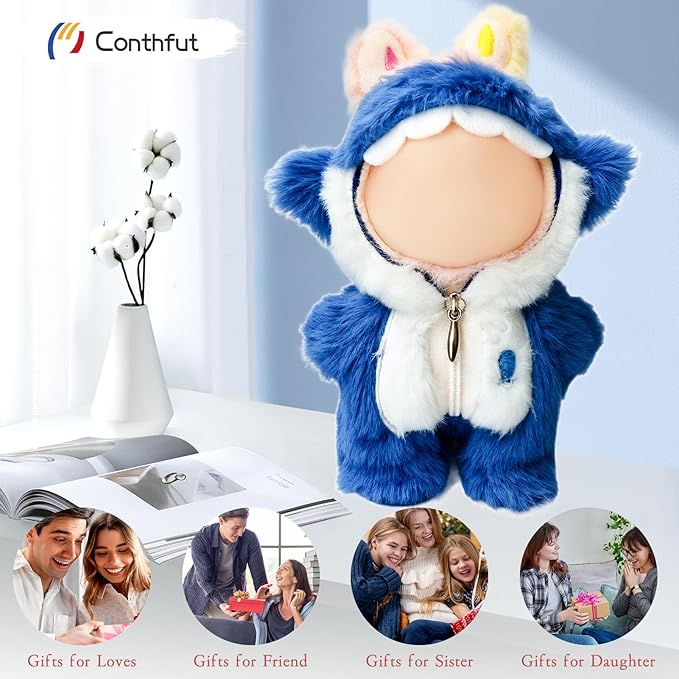 17cm Doll Clothes, Clothes for Dolls Outfit, Accessories for Dolls Clothes, Cute Clothes Set for Doll,No Doll Included(Blue Shark)