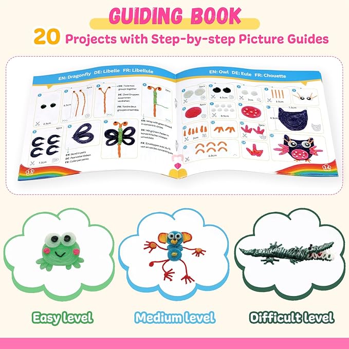 Zefy 3200+ Pcs Crafts Supplies and 650 Pcs Wax Craft Sticks