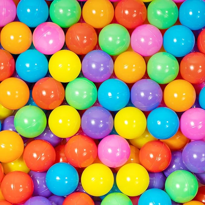 MoonxHome Ball Pit Balls for Toddlers, BPA Free Crush Proof Plastic Toy Balls for Ball Pit, Children's Pool Water Toys, Macaron Ocean Balls for Play Tent 2.15 Inch Pack of 100 200 500 800 1000